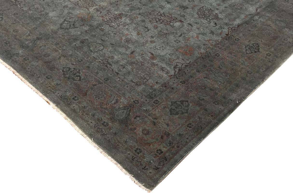 A01537, 9 0"x11 6",Over Dyed                     ,9x12,Grey,CHARCOAL,Hand-knotted                  ,Pakistan   ,100% Wool  ,Rectangle  ,652671136368