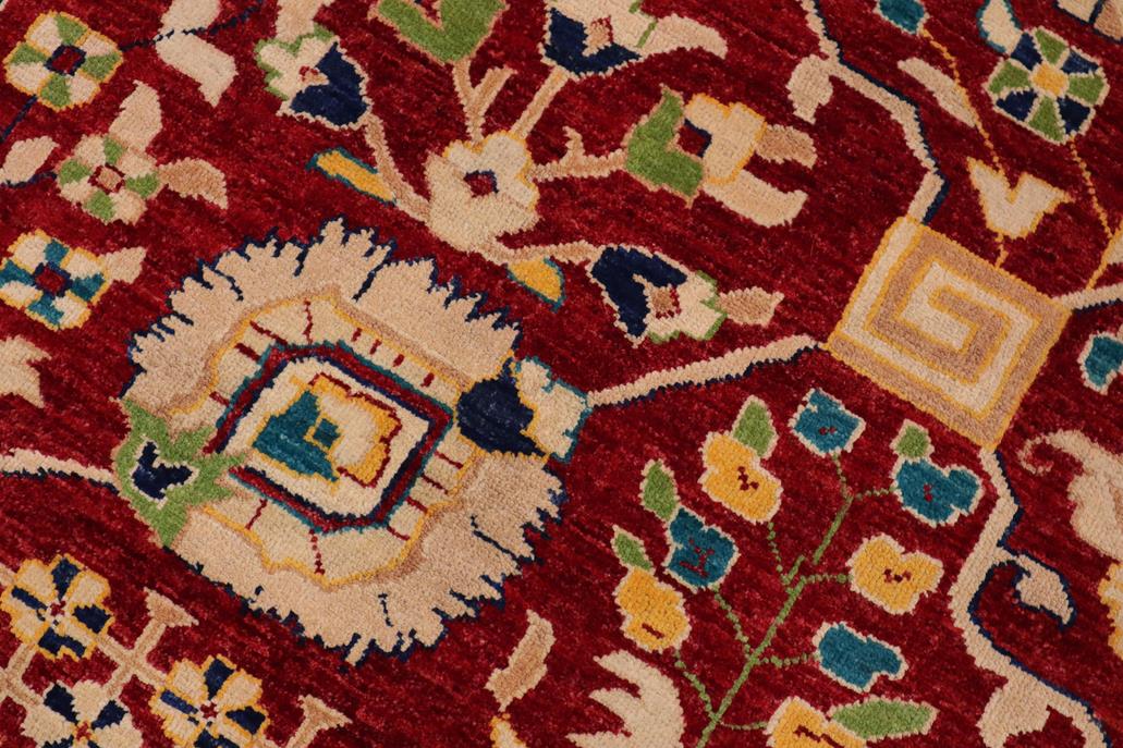 handmade Traditional Kafkaz Chobi Ziegler Red Blue Hand Knotted RECTANGLE 100% WOOL area rug 9 x 13