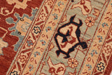 handmade Traditional Kafkaz Chobi Ziegler Rust Blue Hand Knotted RECTANGLE 100% WOOL area rug 8 x 10