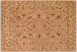 handmade Traditional Kafkaz Chobi Ziegler Tan Lt. Gold Hand Knotted RECTANGLE 100% WOOL area rug 8 x 10