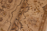 handmade Traditional Kafkaz Chobi Ziegler Taupe Tan Hand Knotted RECTANGLE 100% WOOL area rug 8 x 10