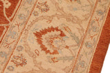 handmade Traditional Kafkaz Chobi Ziegler Rust Beige Hand Knotted RECTANGLE 100% WOOL area rug 8 x 10