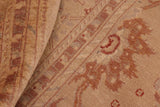 handmade Transitional Kafkaz Chobi Ziegler Tan Nude Hand Knotted RECTANGLE 100% WOOL area rug 8 x 9