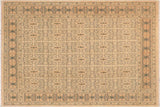handmade Transitional Kafkaz Chobi Ziegler Beige Lt. Brown Hand Knotted RECTANGLE 100% WOOL area rug 8 x 10