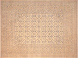 handmade Transitional Antique Beige Rose Hand Knotted RECTANGLE 100% WOOL area rug 8x10