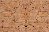 handmade Traditional Kafkaz Chobi Ziegler Gray Gold Hand Knotted RECTANGLE 100% WOOL area rug 8 x 10