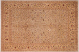 handmade Traditional Kafkaz Chobi Ziegler Gray Gold Hand Knotted RECTANGLE 100% WOOL area rug 8 x 10