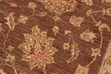 handmade Traditional Kafkaz Chobi Ziegler Brown Gold Hand Knotted RECTANGLE 100% WOOL area rug 8 x 10