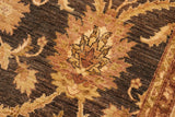 handmade Transitional Kafkaz Chobi Ziegler Charcoal Beige Hand Knotted RECTANGLE 100% WOOL area rug 8 x 10
