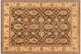 handmade Transitional Kafkaz Chobi Ziegler Charcoal Beige Hand Knotted RECTANGLE 100% WOOL area rug 8 x 10