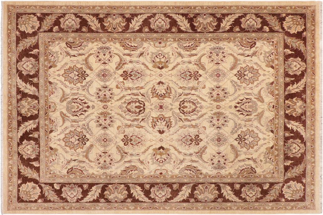 handmade Traditional Design Beige Brown Hand Knotted RECTANGLE 100% WOOL area rug 8 x 10