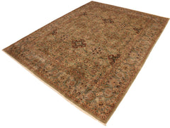 handmade Traditional  Lt. Green Lt. Green Hand Knotted RECTANGLE 100% WOOL area rug 9x12
