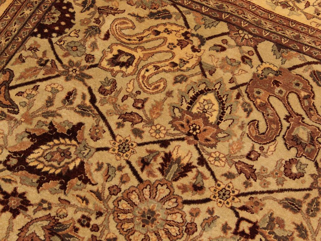 handmade Traditional  Tan Lt. Tan Hand Knotted RECTANGLE 100% WOOL area rug 9x12