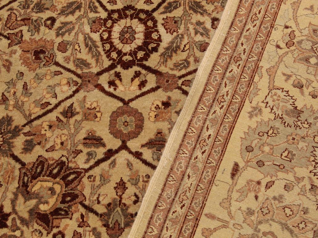 handmade Traditional  Tan Lt. Tan Hand Knotted RECTANGLE 100% WOOL area rug 9x12