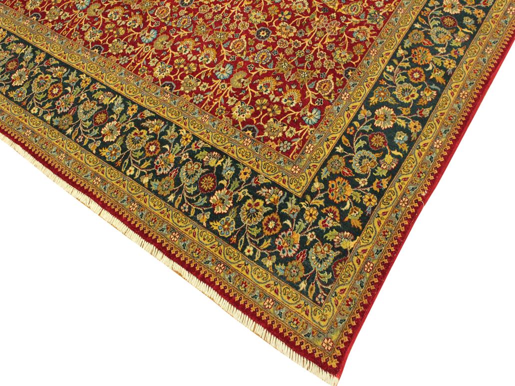 handmade Traditional Design Red Teal Hand Knotted RECTANGLE 100% WOOL area rug 9x12