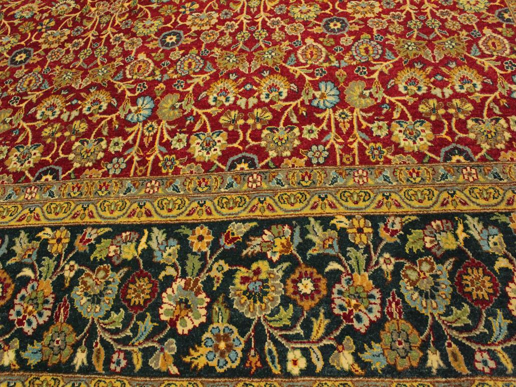 handmade Traditional Design Red Teal Hand Knotted RECTANGLE 100% WOOL area rug 9x12