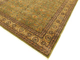handmade Traditional  Lt. Green Gold Hand Knotted RECTANGLE 100% WOOL area rug 9x12