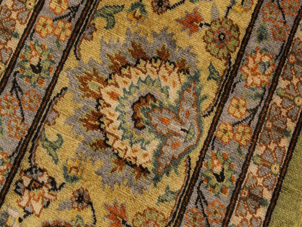 handmade Traditional  Lt. Green Gold Hand Knotted RECTANGLE 100% WOOL area rug 9x12