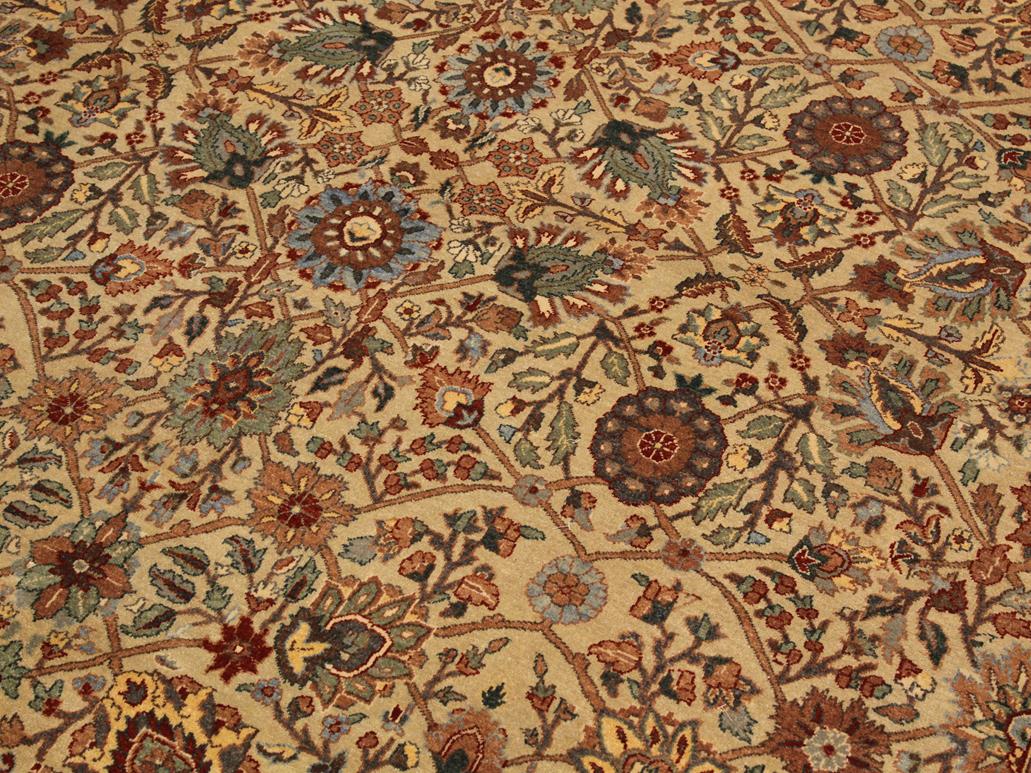 handmade Traditional Veg Dye Lt. Gray Tan Hand Knotted RECTANGLE 100% WOOL area rug 9x12