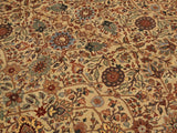 handmade Traditional Veg Dye Lt. Gray Tan Hand Knotted RECTANGLE 100% WOOL area rug 9x12
