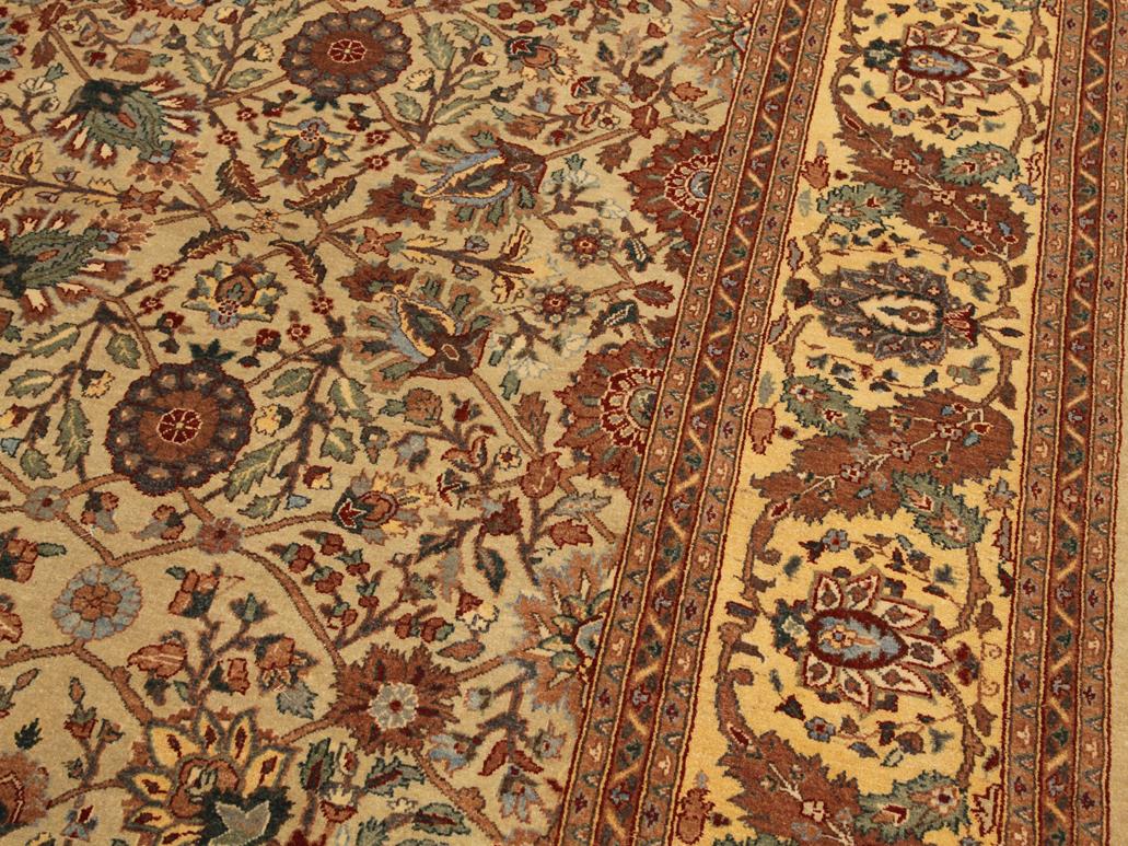 handmade Traditional Veg Dye Lt. Gray Tan Hand Knotted RECTANGLE 100% WOOL area rug 9x12