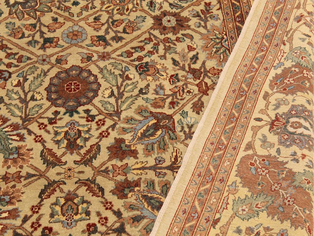 handmade Traditional Veg Dye Lt. Gray Tan Hand Knotted RECTANGLE 100% WOOL area rug 9x12