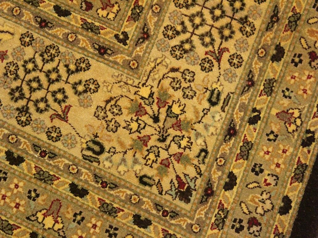 handmade Traditional Tabriz Brown Tan Hand Knotted RECTANGLE 100% WOOL area rug 9x12