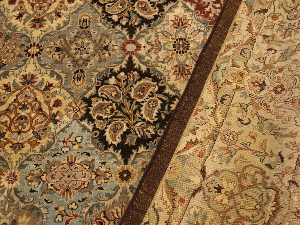handmade Traditional Design Brown Multi Hand Knotted RECTANGLE 100% WOOL area rug 9x12