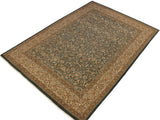 handmade Traditional Design Green Ivory Hand Knotted RECTANGLE 100% WOOL area rug 9x12