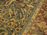handmade Traditional Lahore Blue Aubergine Hand Knotted RECTANGLE 100% WOOL area rug 9x12