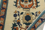handmade Traditional Kafkaz Chobi Ivory Rust Hand Knotted RUNNER 100% WOOL area rug 3 x 10