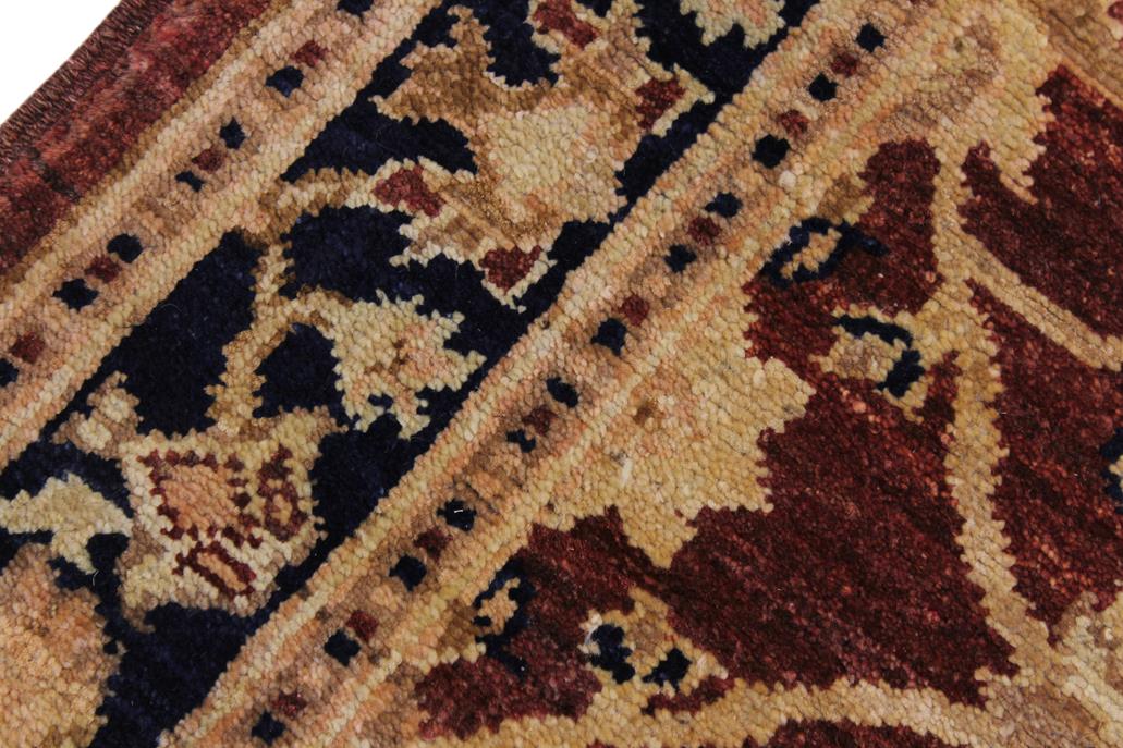 handmade Traditional Kafkaz Red Blue Hand Knotted RUNNER 100% WOOL area rug 3 x 12