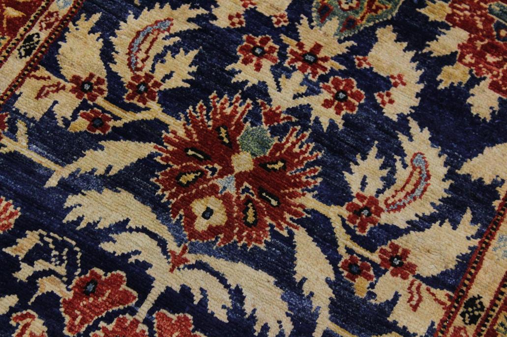 handmade Traditional Kafkaz Blue Rust Hand Knotted RUNNER 100% WOOL area rug 3 x 13