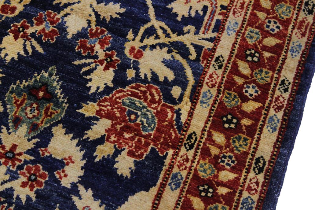 handmade Traditional Kafkaz Blue Rust Hand Knotted RUNNER 100% WOOL area rug 3 x 13