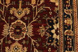 handmade Transitional Kafkaz Red Blue Hand Knotted RUNNER 100% WOOL area rug 3x13 