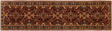 handmade Transitional Kafkaz Red Blue Hand Knotted RUNNER 100% WOOL area rug 3x13 