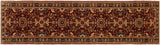 handmade Transitional Kafkaz Red Blue Hand Knotted RUNNER 100% WOOL area rug 3 x 13