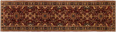 handmade Transitional Kafkaz Red Blue Hand Knotted RUNNER 100% WOOL area rug 3 x 13