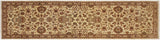 Oriental Ziegler Reita Ivory Brown Hand-Knotted Wool Runner  - 3'2'' x 10'4''