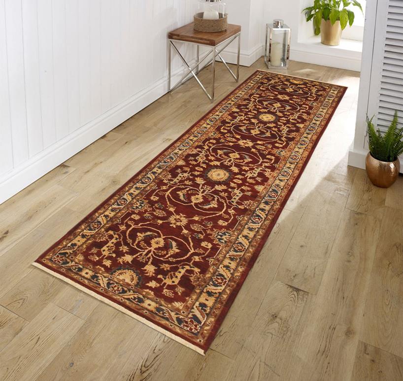 handmade Traditional Kafkaz Red Blue Hand Knotted RUNNER 100% WOOL area rug 2 x 12