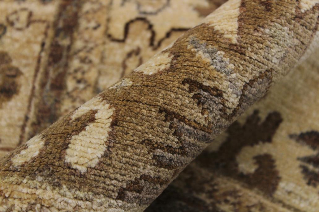 handmade Traditional Kafkaz Beige Brown Hand Knotted RUNNER 100% WOOL area rug 3 x 10