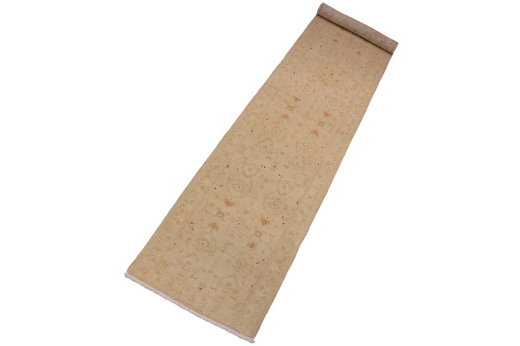 handmade Traditional Kafkaz Tan Brown Hand Knotted RUNNER 100% WOOL area rug 3 x 15