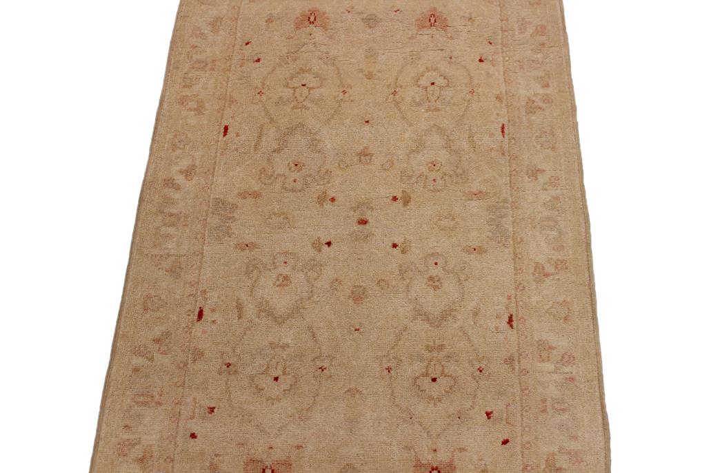 handmade Traditional Kafkaz Tan Brown Hand Knotted RUNNER 100% WOOL area rug 3 x 15