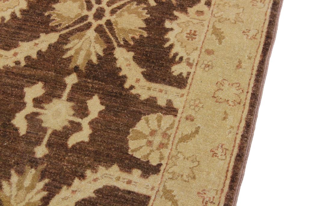 handmade Traditional Kafkaz Brown Tan Hand Knotted RUNNER 100% WOOL area rug 3 x 10