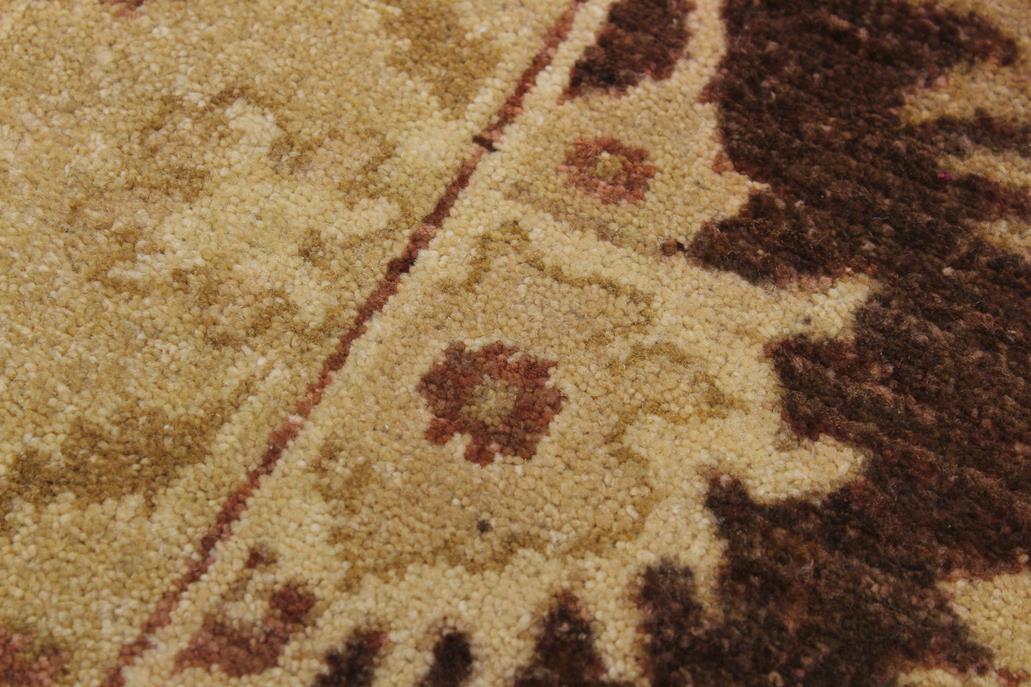 handmade Traditional Kafkaz Brown Tan Hand Knotted RUNNER 100% WOOL area rug 3 x 10