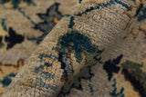 handmade Transitional Kafkaz Gray Teal Hand Knotted RUNNER 100% WOOL area rug 3 x 10