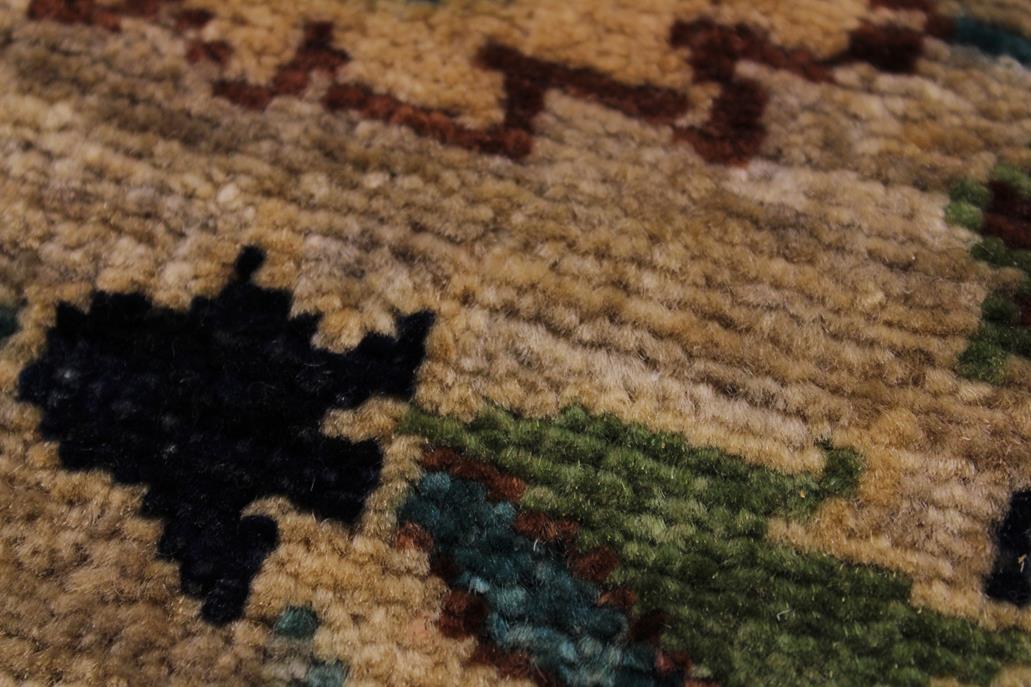 handmade Traditional Kafkaz Gray Green Hand Knotted RUNNER 100% WOOL area rug 3 x 15