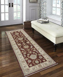 handmade Traditional Kafkaz Brown Ivory Hand Knotted RUNNER 100% WOOL area rug 3 x 9