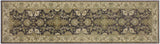 Bohemian Ziegler Marg Charcoal Brown Hand-Knotted Wool Runner  - 2'7'' x 10'3''