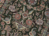 handmade Traditional Gulzar Green Pink Hand Knotted RUNNER 100% WOOL area rug 3x8